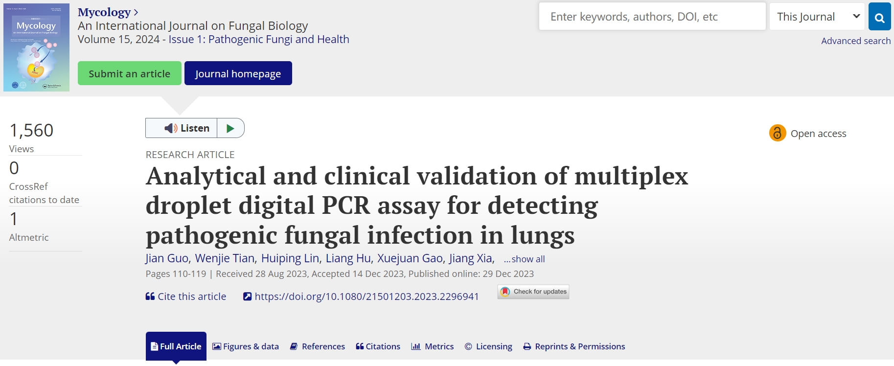 Analytical and clinical validation of multiplex droplet digital PCR assay for detecting pathogenic..